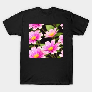 Just a Vibrant Flower Pattern 8 - Bright and Cheerful Design for Home Decor T-Shirt